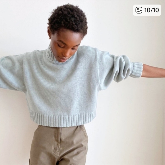 Wilfred 100% Merino Harper Soft Lilac Purple Cropped Sweater EUC Sz 2X - Picture 13 of 13